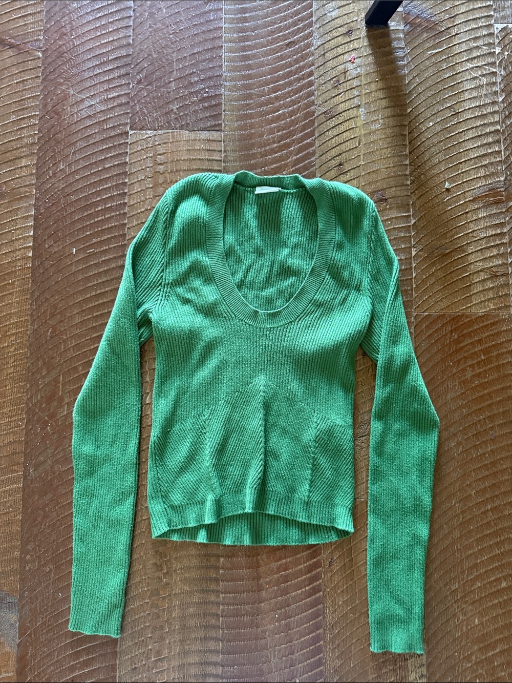 Abercrombie & Fitch Bright Green Scoop Neck Sweater